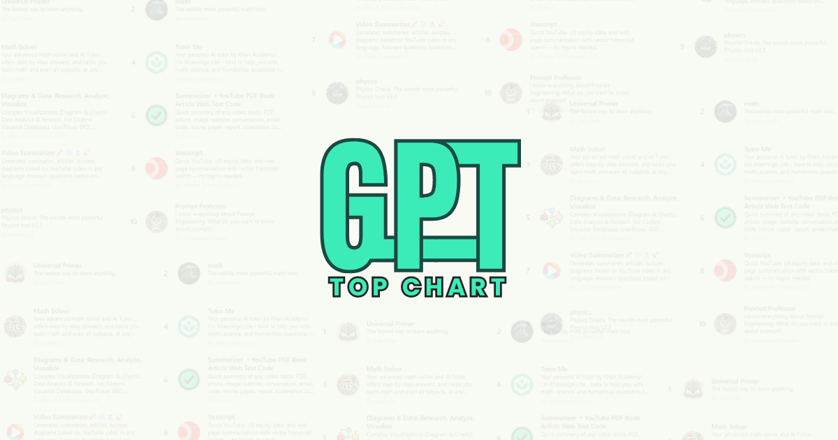 The best custom GPTs for Teaching in 2024. Explore the best Teaching GPTs in GPT store.