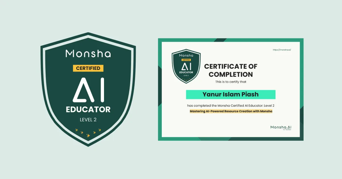 Mastering AI-Powered Resource Creation with Monsha ⭐ Monsha Certified AI Educator - Level 2